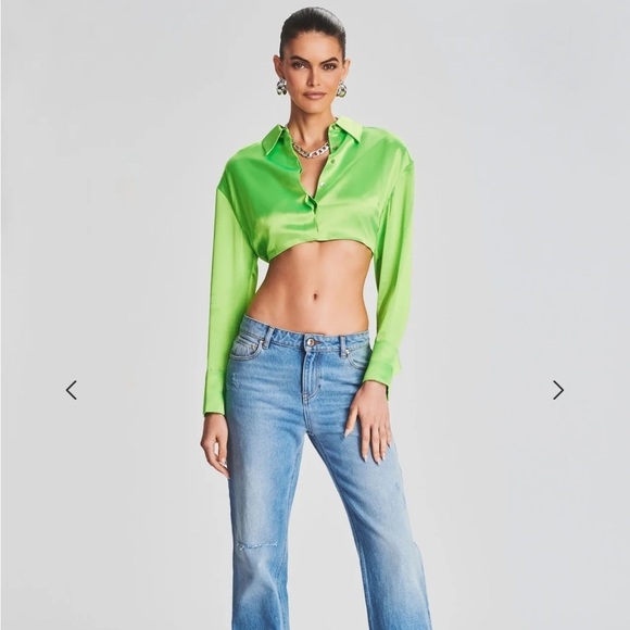 Retrofete Tops - Retrofete Barreto Shirt in Lime Punch